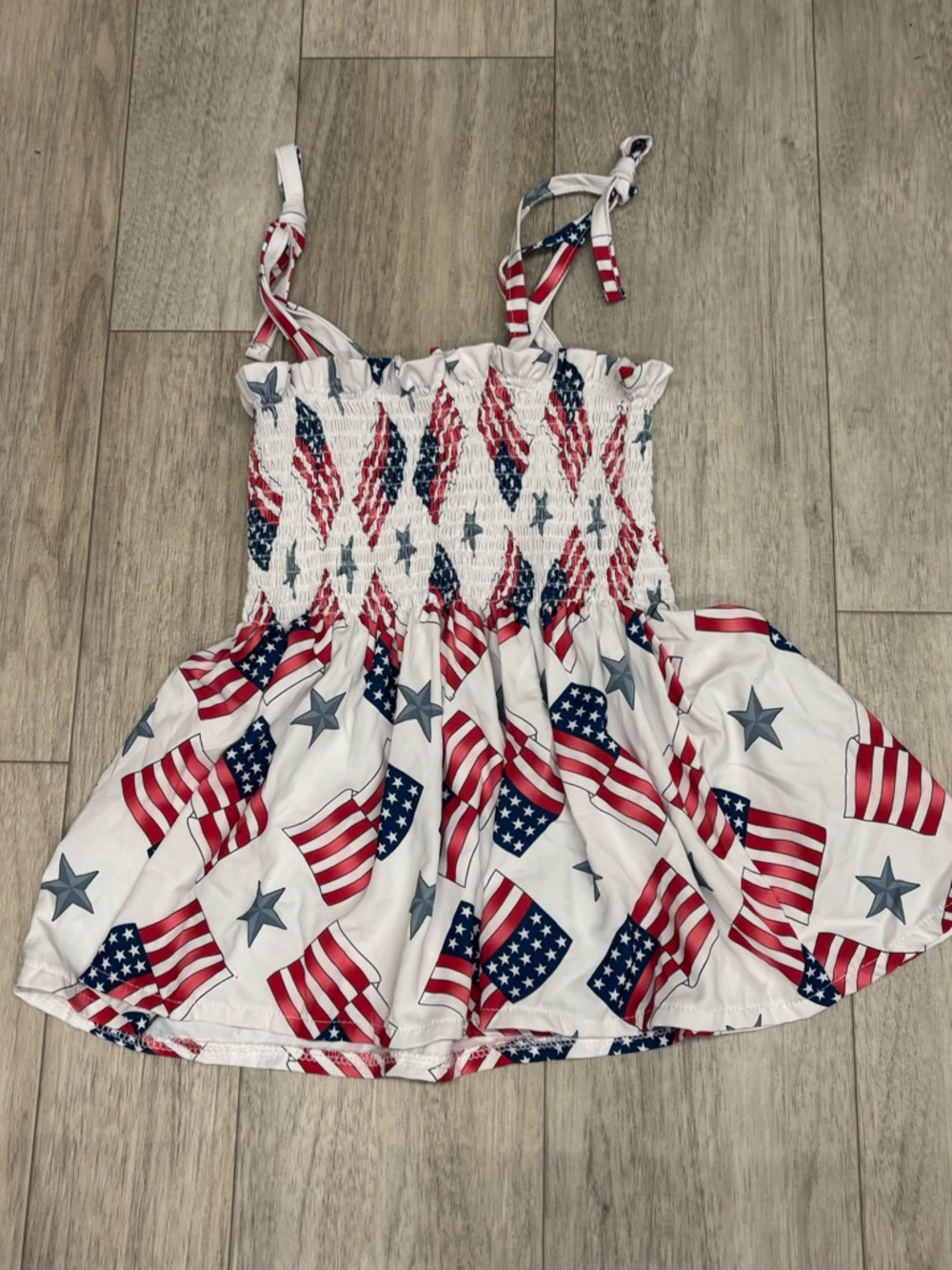 Patriotic Girls' Red, White & Blue Tank Top
